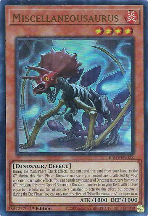 Miscellaneousaurus - RA04-EN022 -(UR) Ultra Rare - 1st Edition